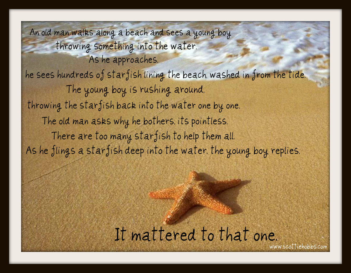 Starfish on the Beach Story – Change Lives