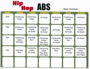 hip hop abs schedule month 1