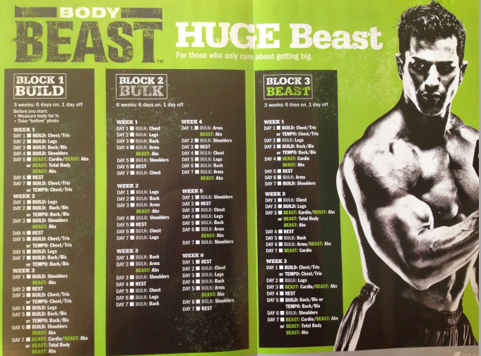 Body Beast Calendar