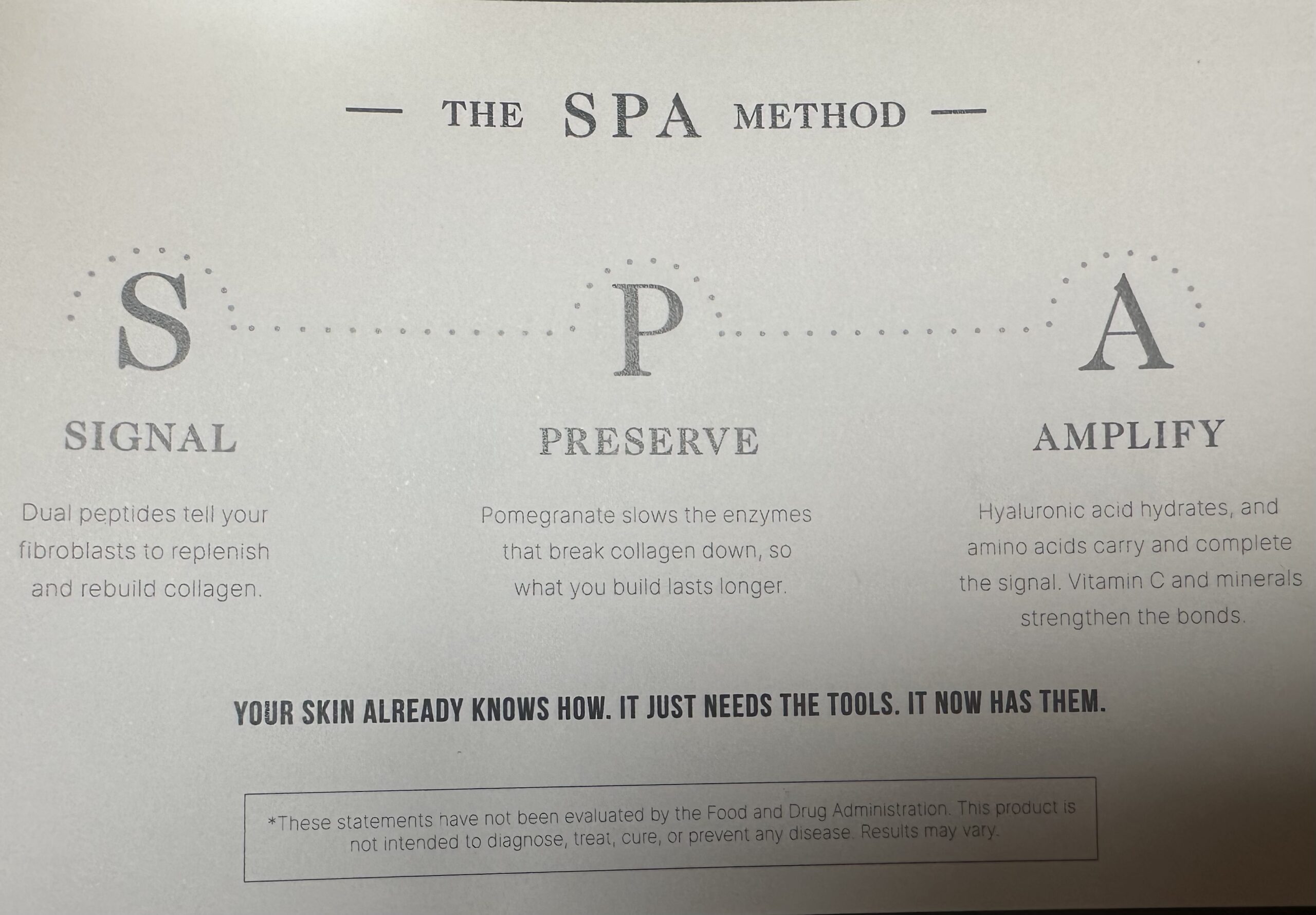 The SPA Method with the renewed peptide by make wellness 