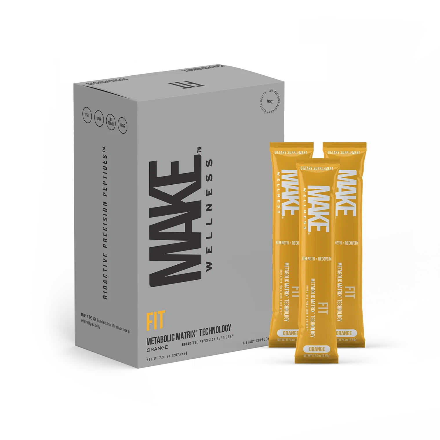 natural peptides like make wellness fit peptide is proven to be 4x more effective at muscle protein synthesis, increase endurance, increase NAD+, and lower the inflammatory response in the body